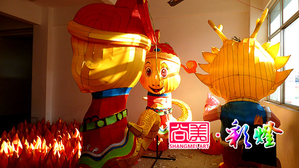 2012年12月陜西神木縣迎春燈會(huì)制作現(xiàn)場(chǎng)